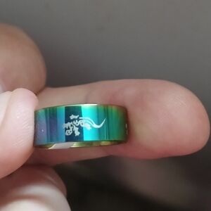 Hot Topic Green and Blue Dragon Ring